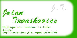 jolan tamaskovics business card